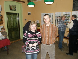 Dagmar Honsnejmanová a kronikář Mezné Jan Kolář (27.2.2011)