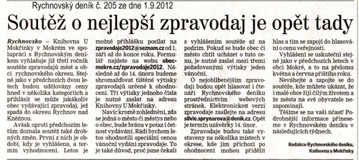 Rychnovský deník 1.9.2012