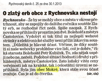 Rychnovský deník 30.1.2013