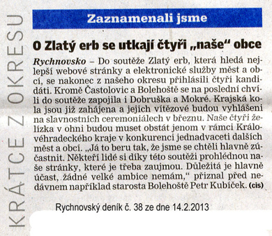 Rychnovský deník 14.2.2013